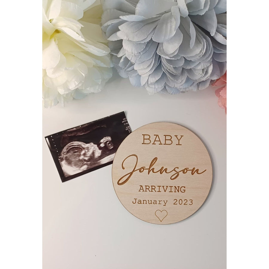 Personalized Pregnancy Announcement Plaque