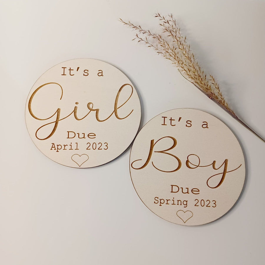 Personalised Pregnancy Announcement Disc
