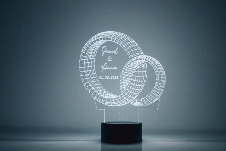 Personalised Custom 3D Rings Lamp
