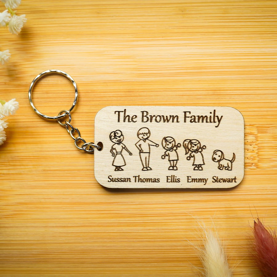 Personalised Family Keyring