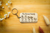 Personalised Wooden Keyring - Custom Family Gift for Any Occasion