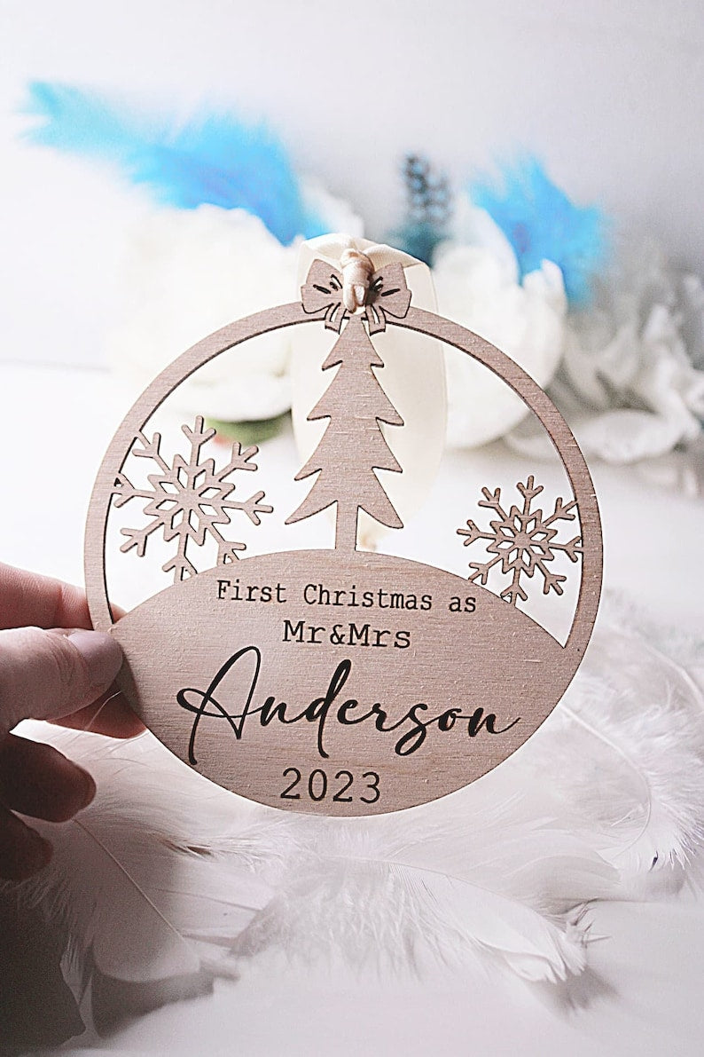 First Married Christmas Bauble