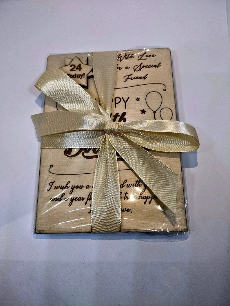 Personalised Wooden Birthday Card
