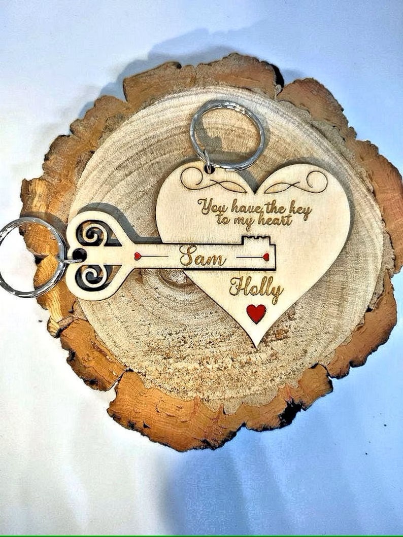 Key to My Heart Personalized Keychain