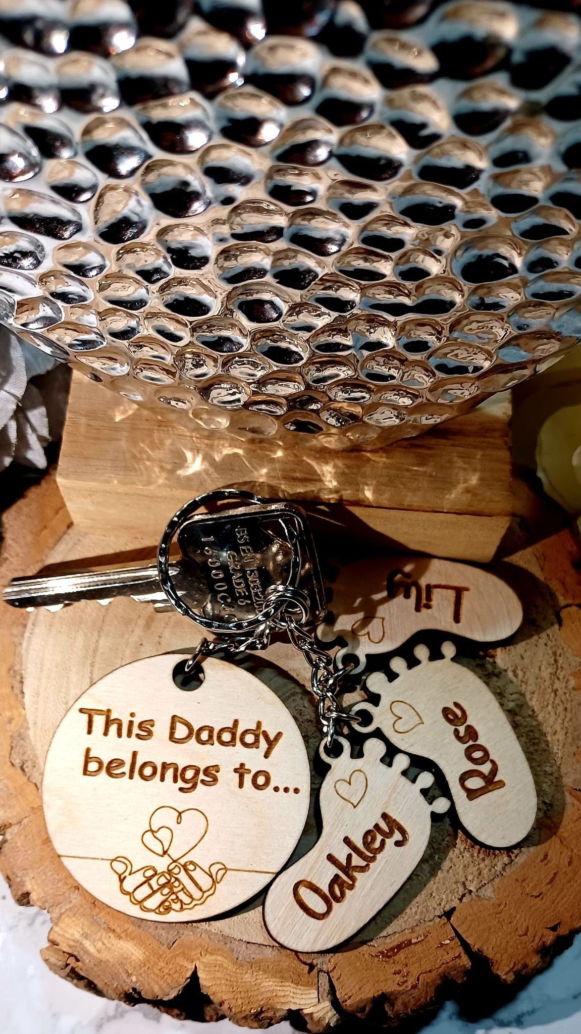 Personalised 'This Daddy belongs to' Keyring