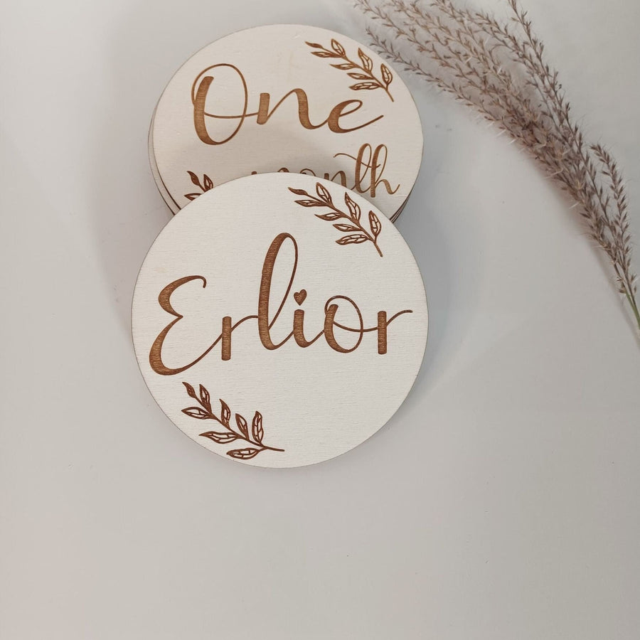 Wooden Milestone Card Disc
