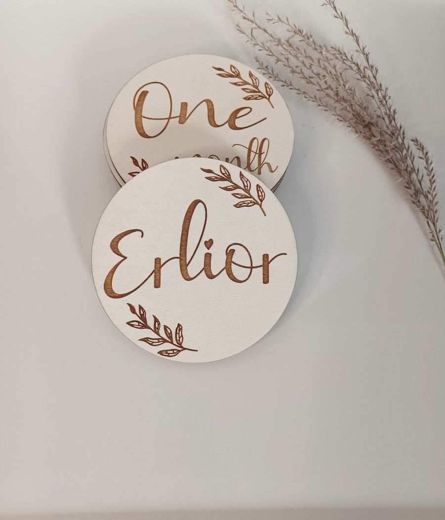 Wooden Milestone Card Disc