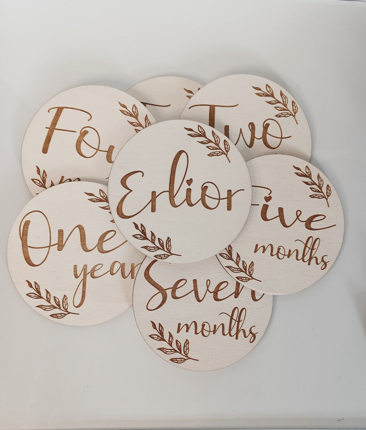 Wooden Milestone Card Disc