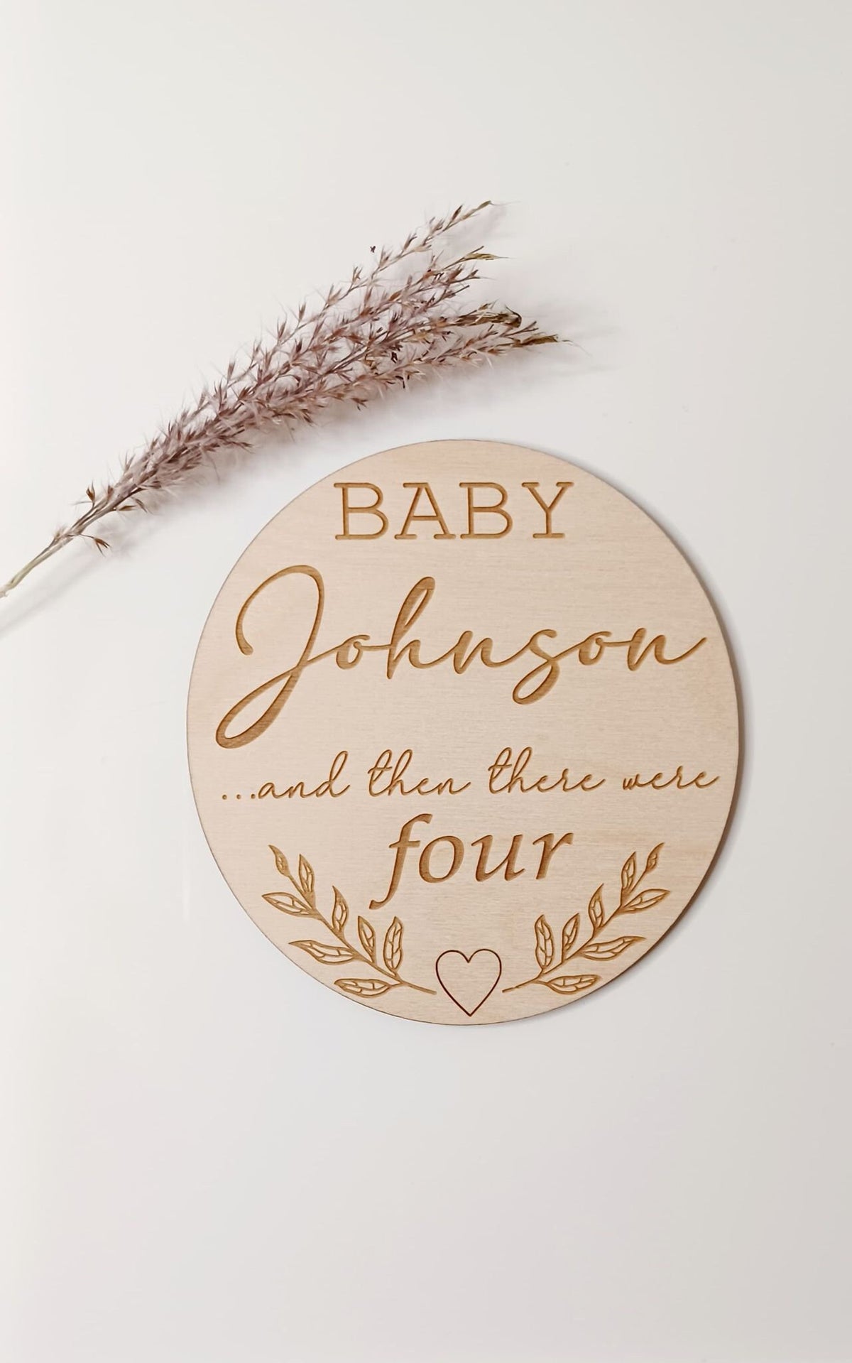Custom-Engraved Baby Announcement Plaque