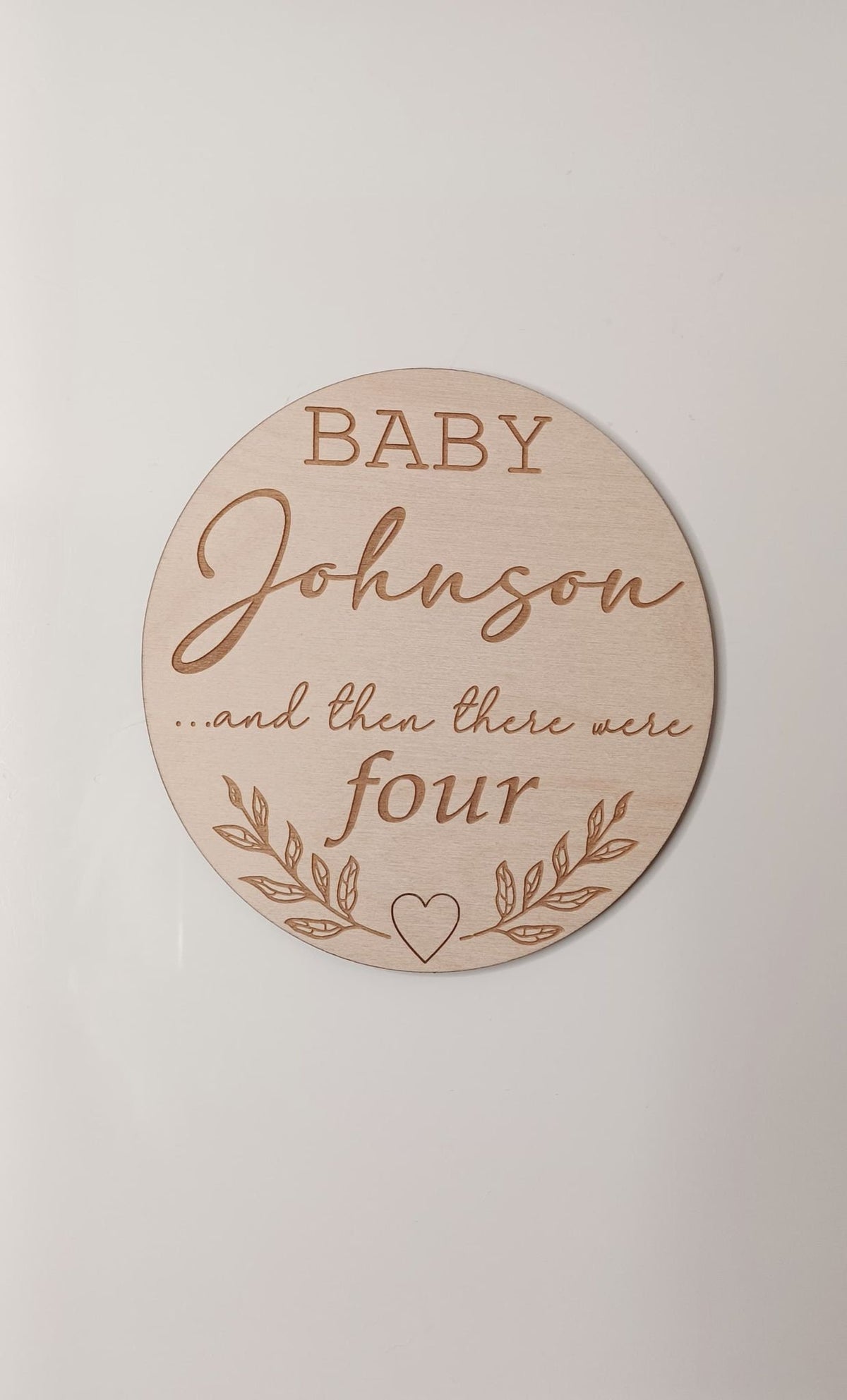 Custom-Engraved Baby Announcement Plaque