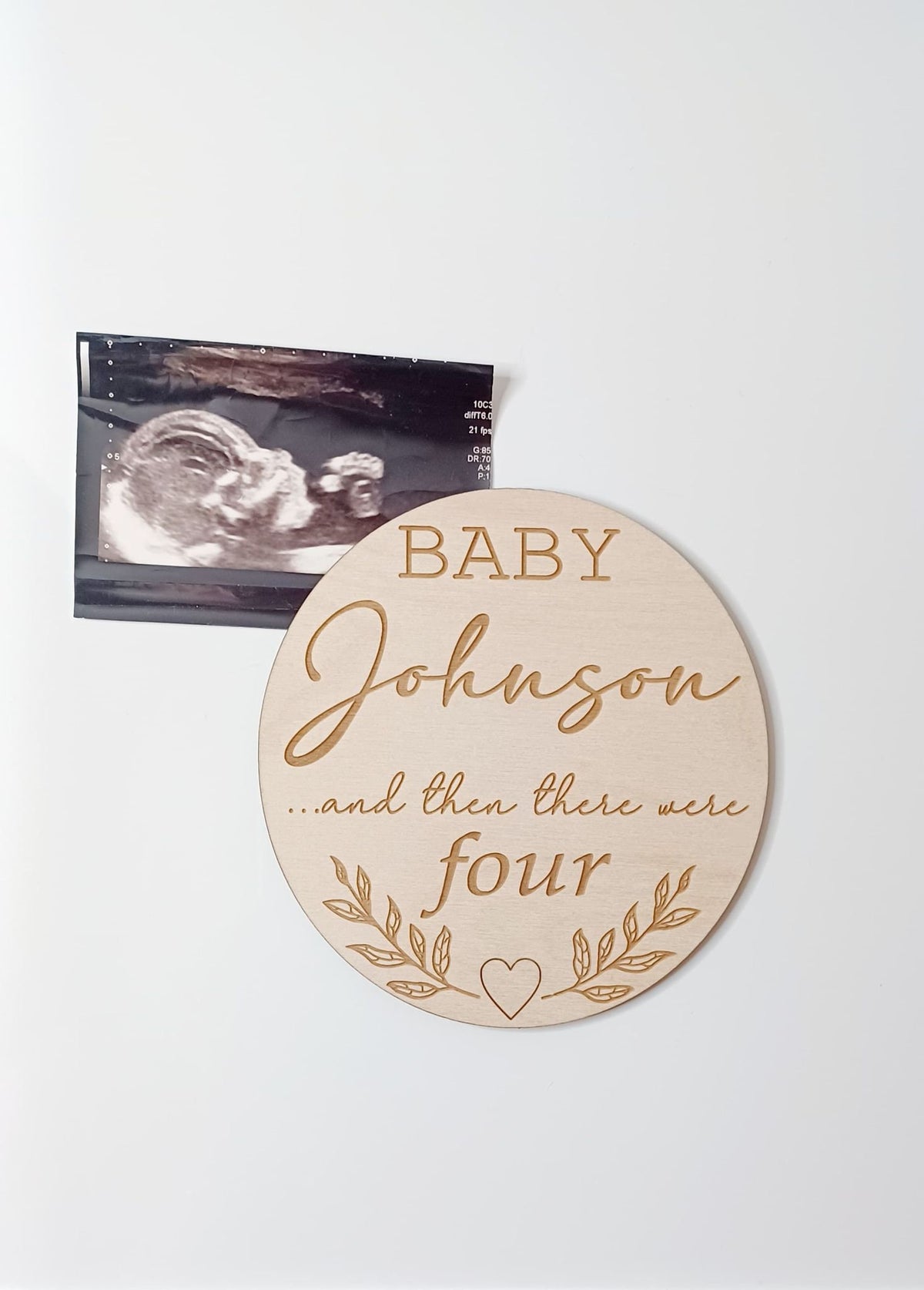 Custom-Engraved Baby Announcement Plaque