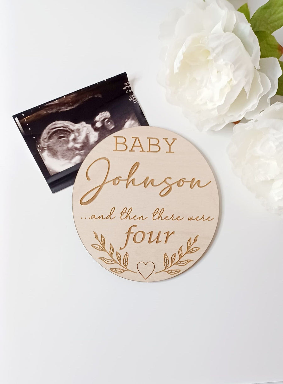 Custom-Engraved Baby Announcement Plaque