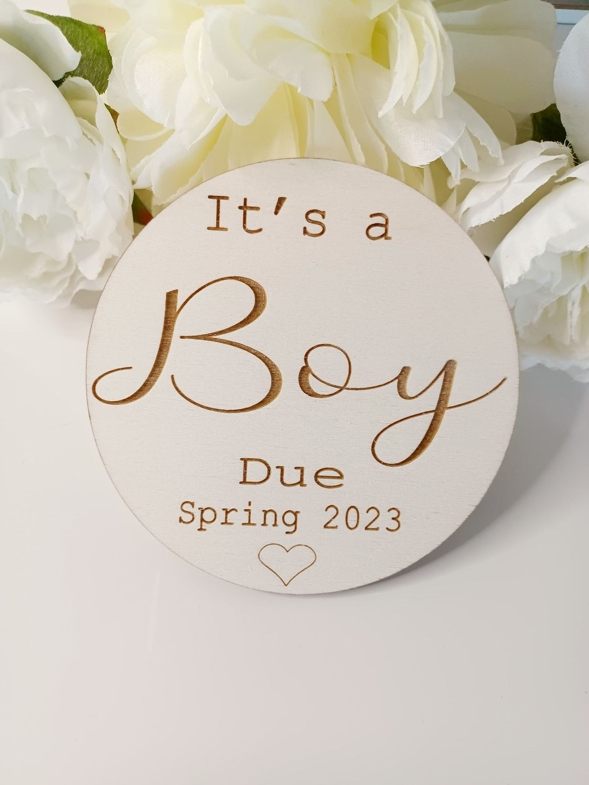 Personalised Pregnancy Announcement Disc
