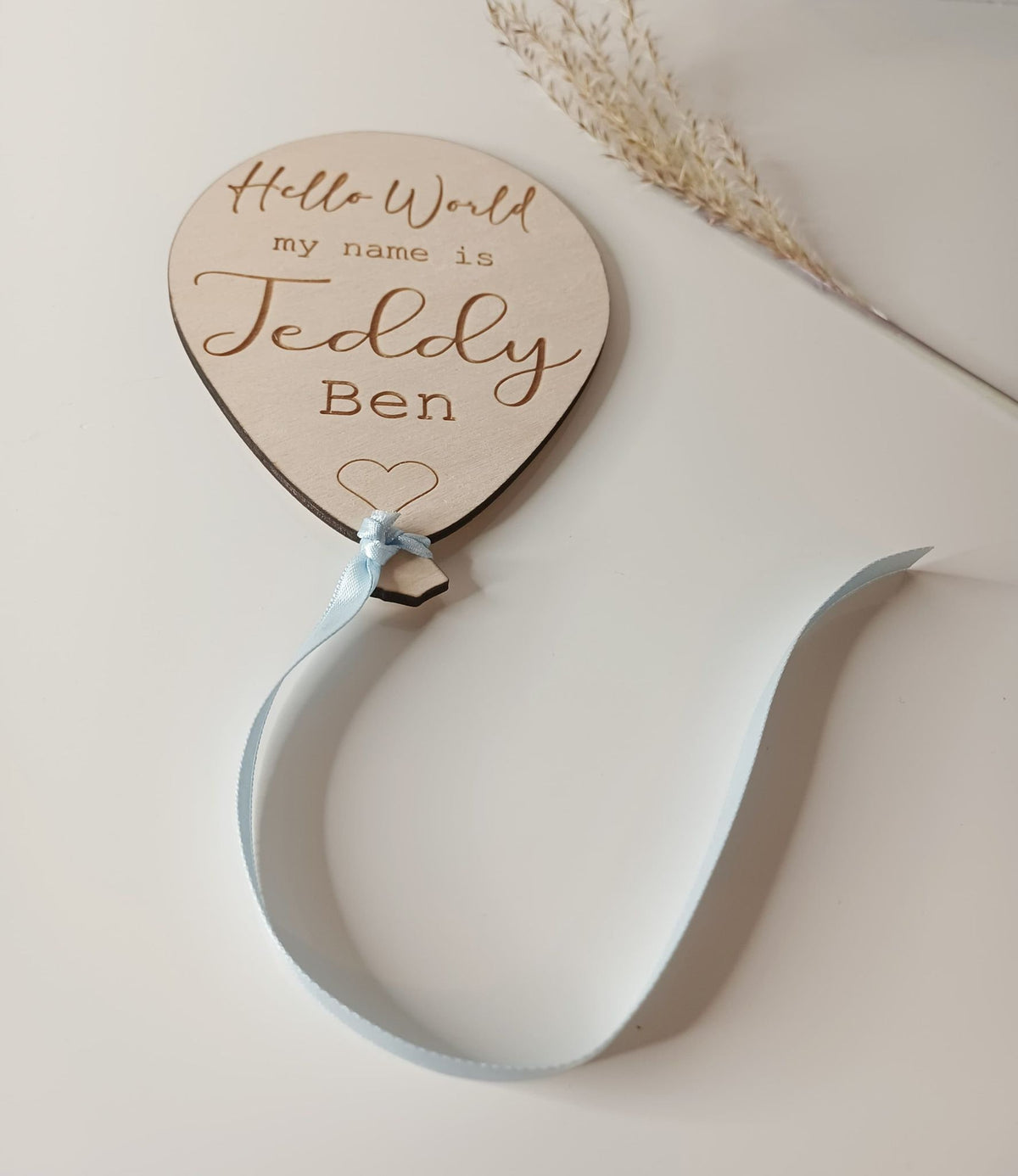 Hello World Balloon Name Plaque