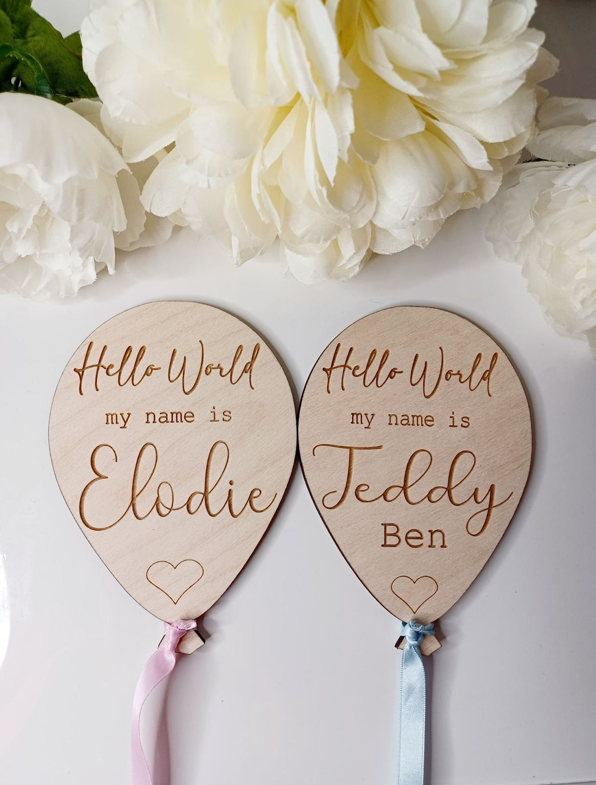 Hello World Balloon Name Plaque