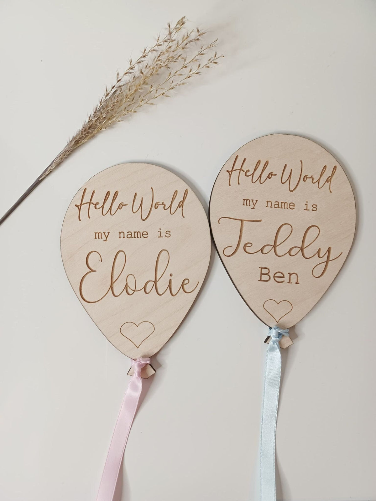 Hello World Balloon Name Plaque