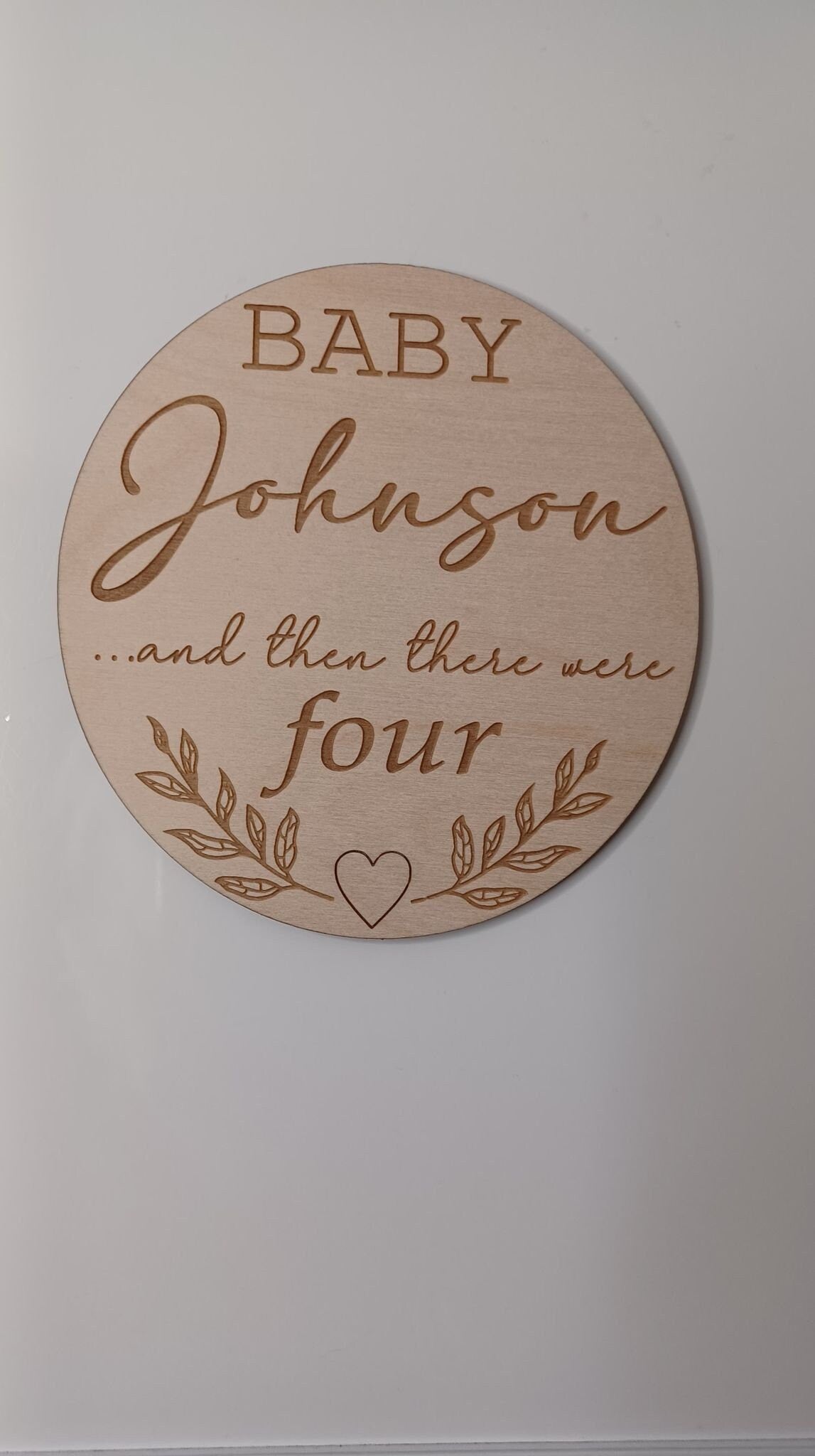 Custom-Engraved Baby Announcement Plaque