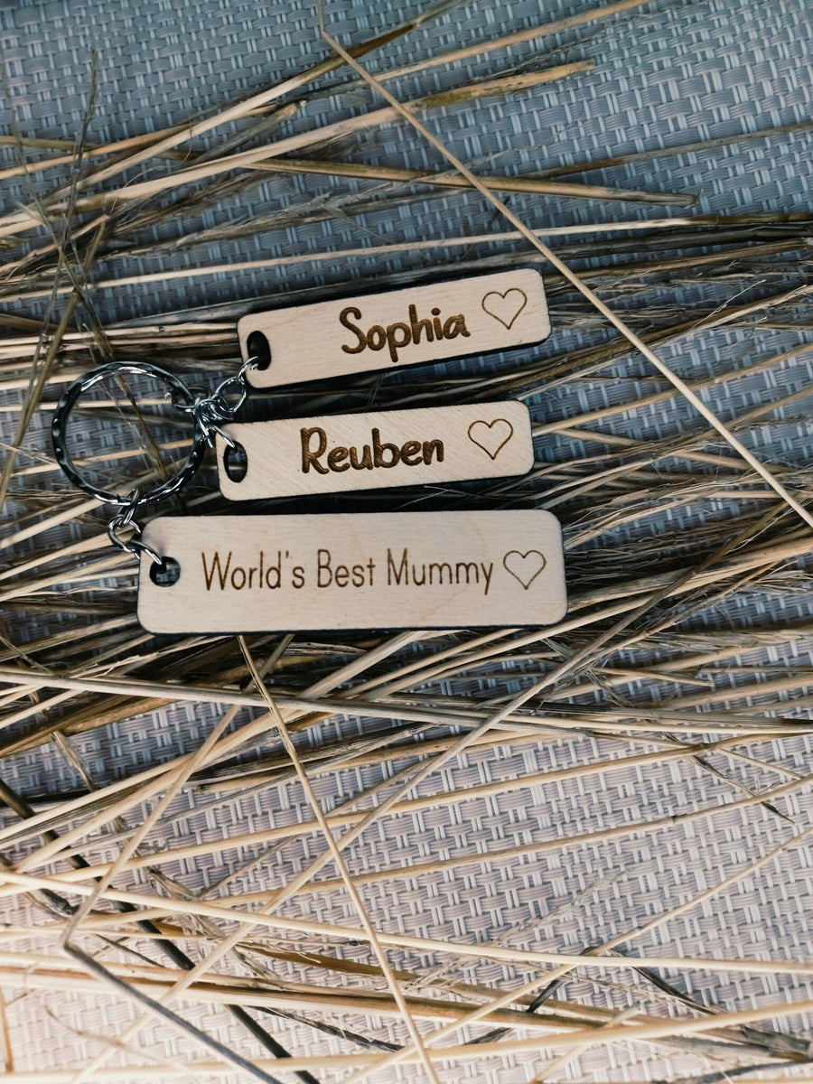 Personalized World's Best Mummy Keyring