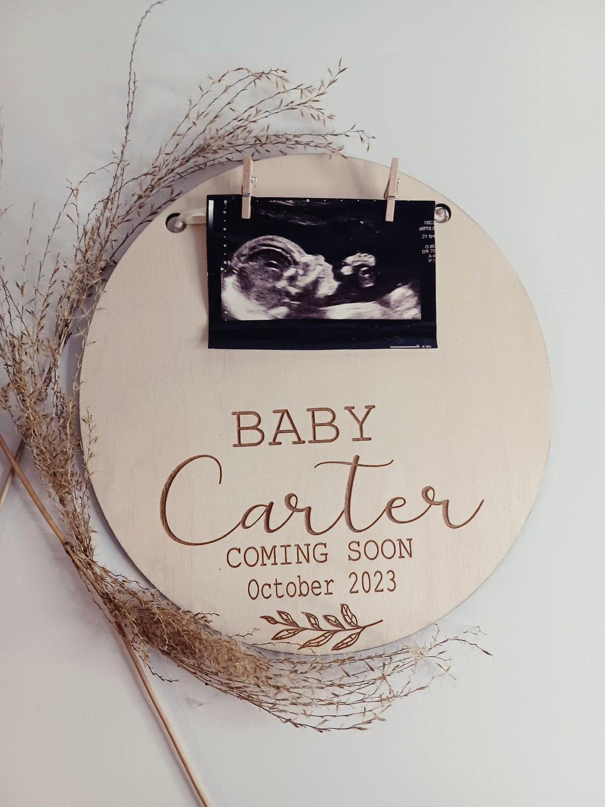 Personalised Baby Scan Frame Plaque