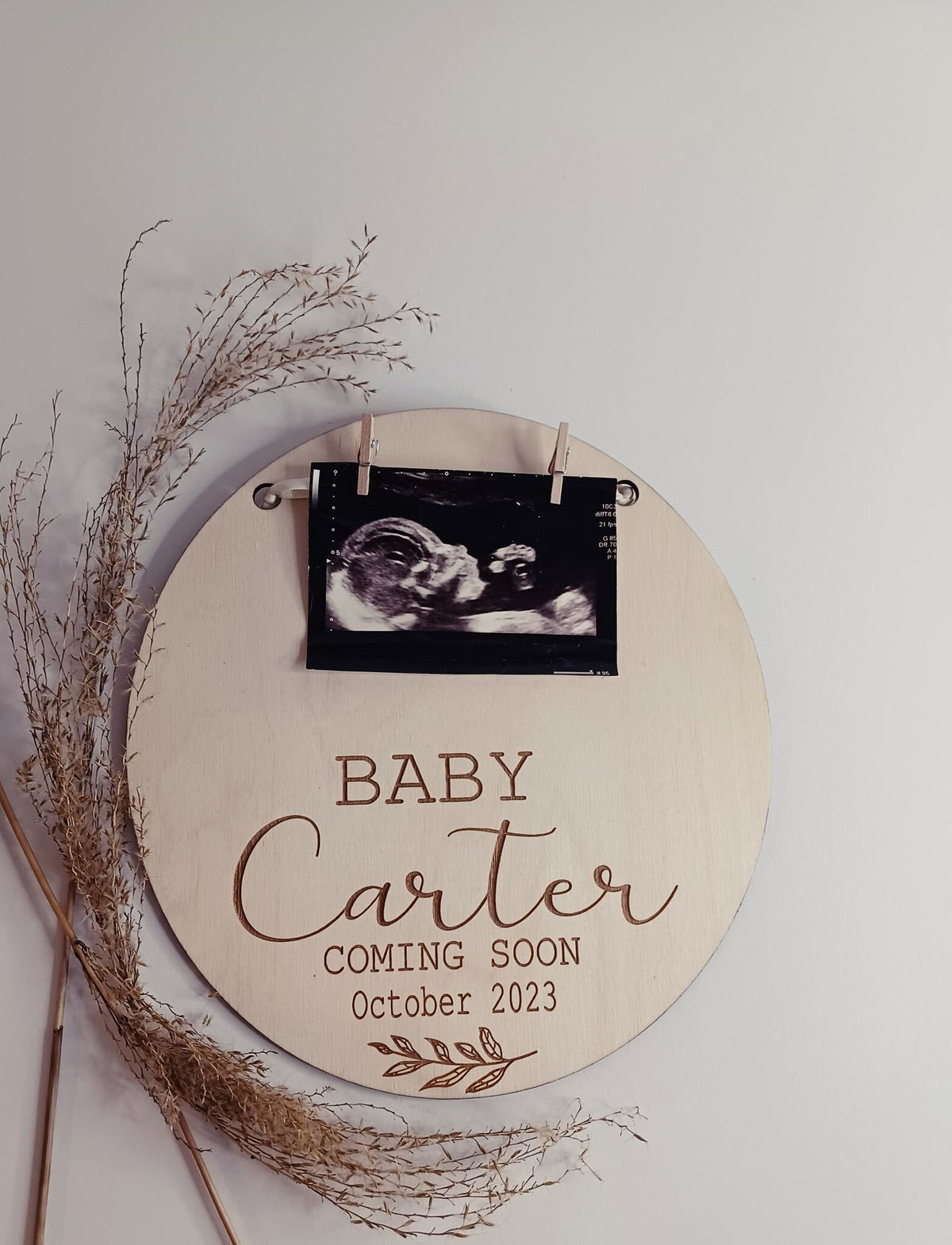 Personalised Baby Scan Frame Plaque