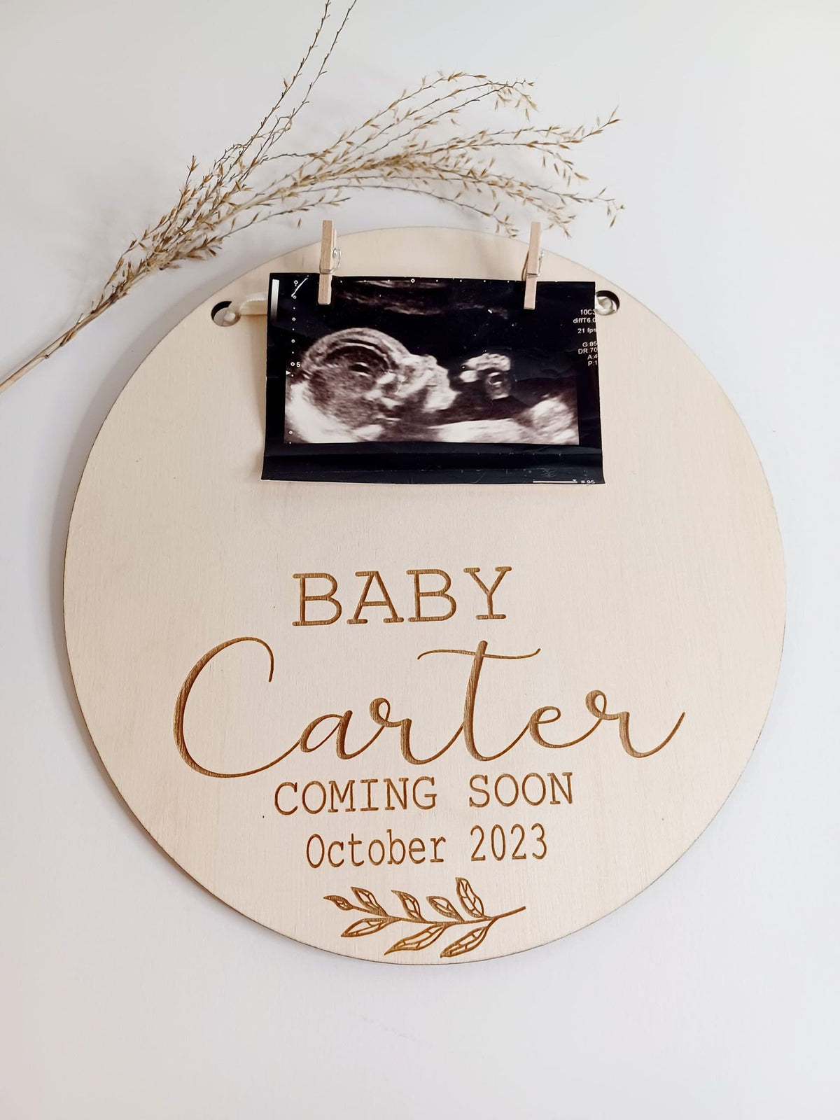 Personalised Baby Scan Frame Plaque