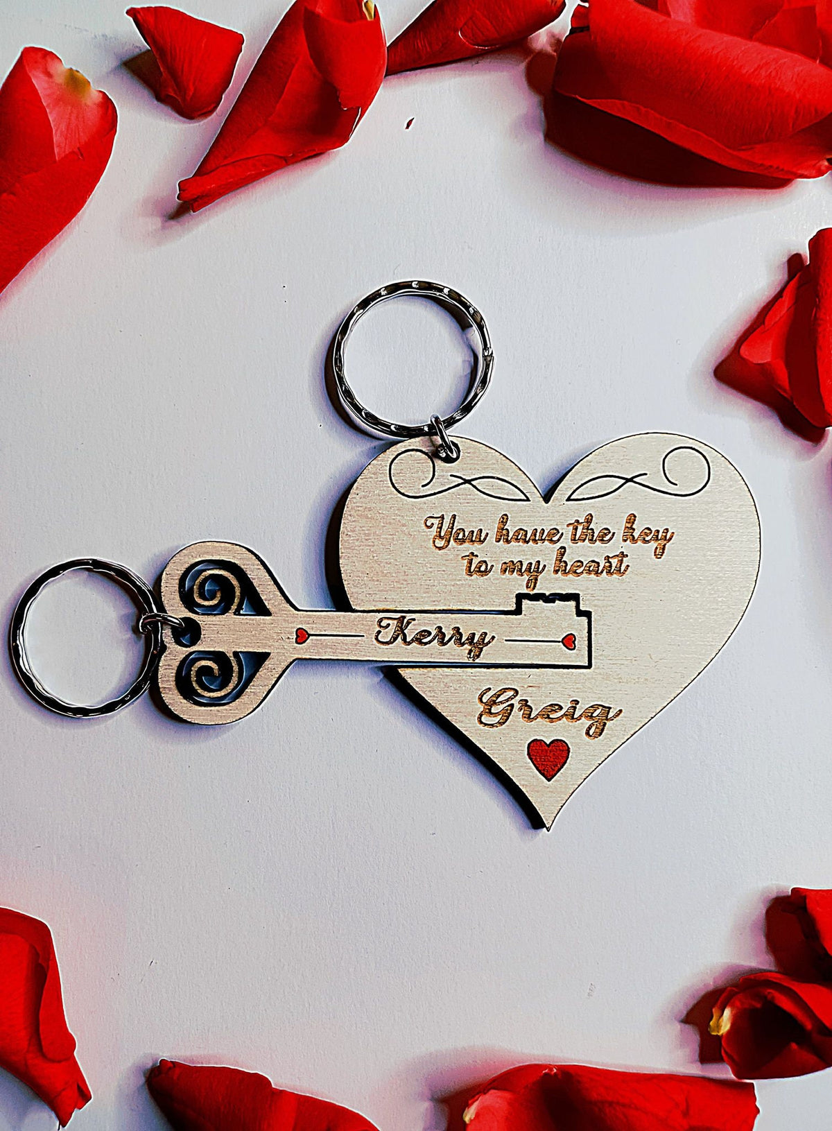 Key to My Heart Personalized Keychain