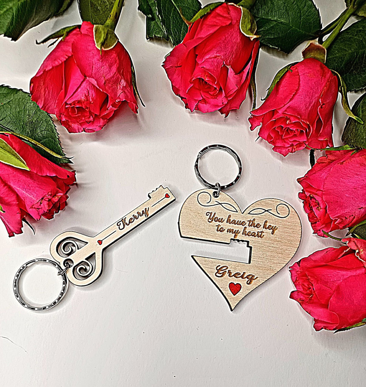 Key to My Heart Personalized Keychain