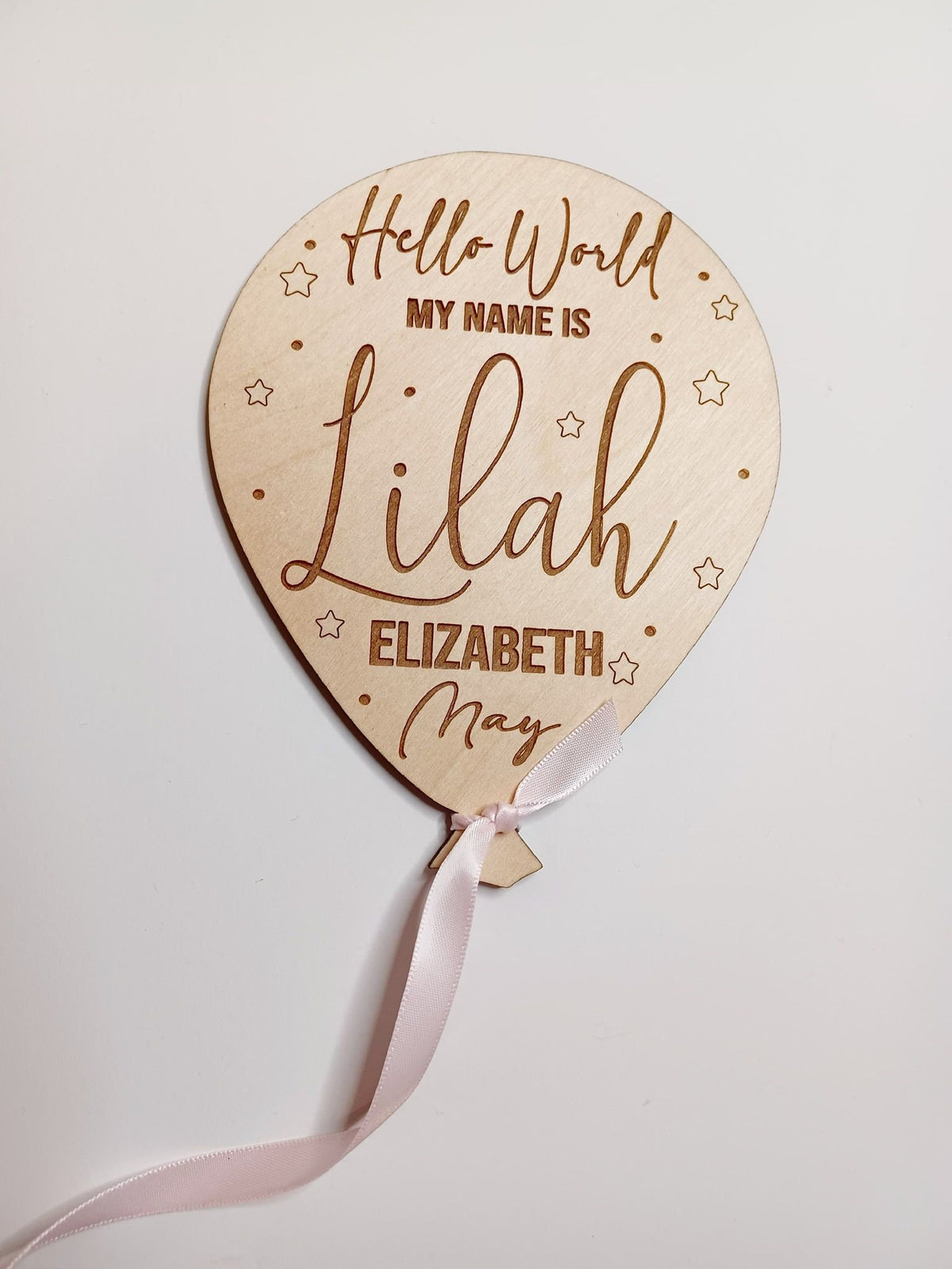 Personalised Birth Announcement Balloon Plaque