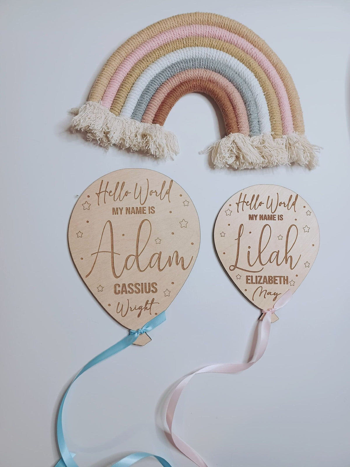 Personalised Birth Announcement Balloon Plaque