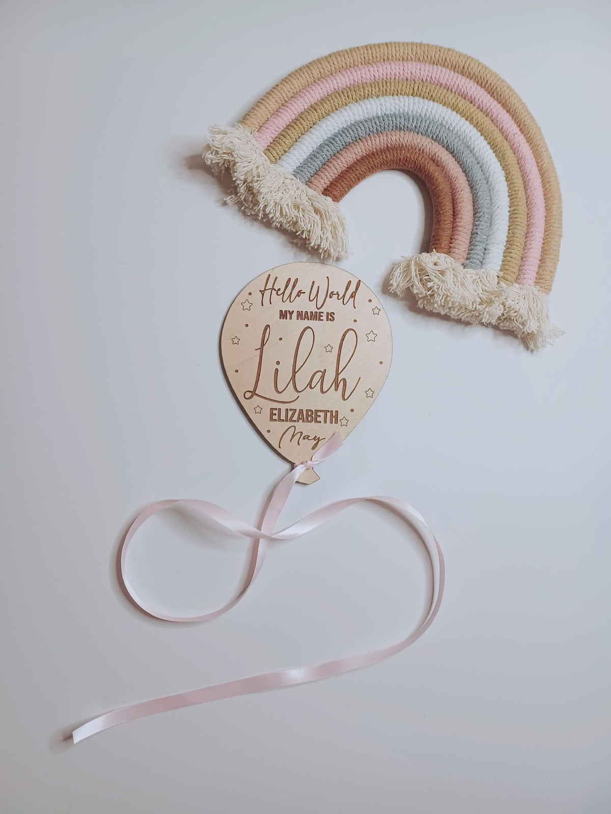 Personalised Birth Announcement Balloon Plaque