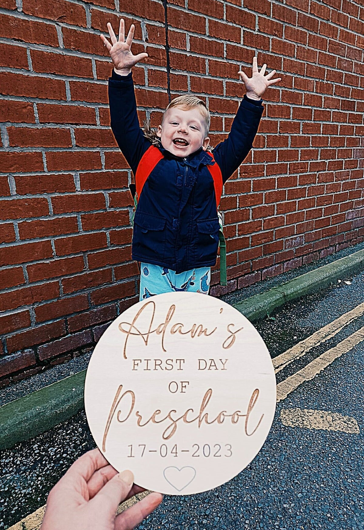 First Day of School | Nursery | Preschool - Wooden Disc