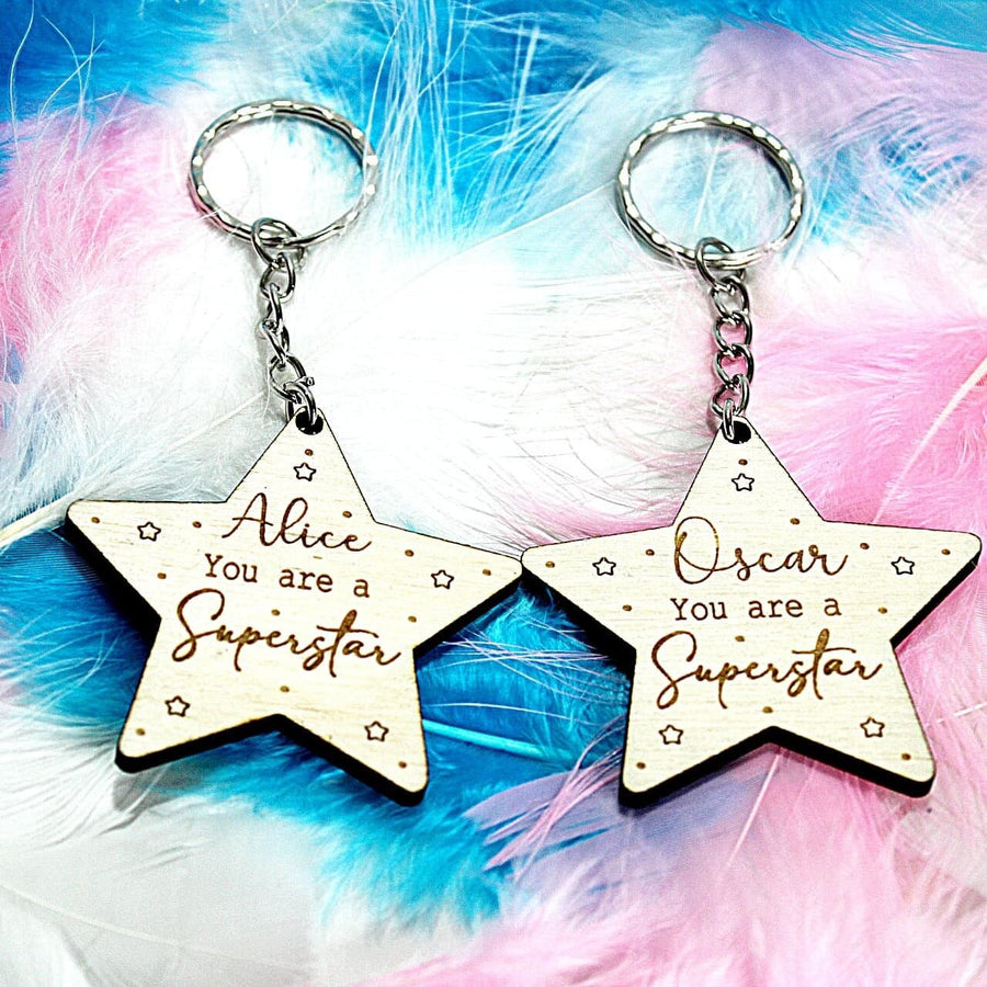 Personalised Class Name Keyring or Magnet 'You are a Superstar!'
