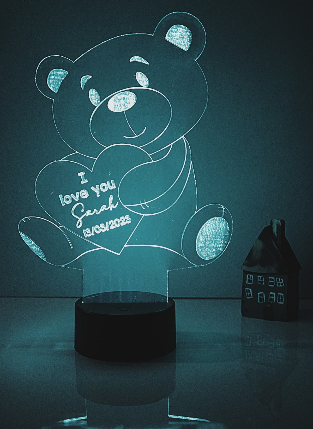 Personalised LED Lamp - Valentine's Teddy