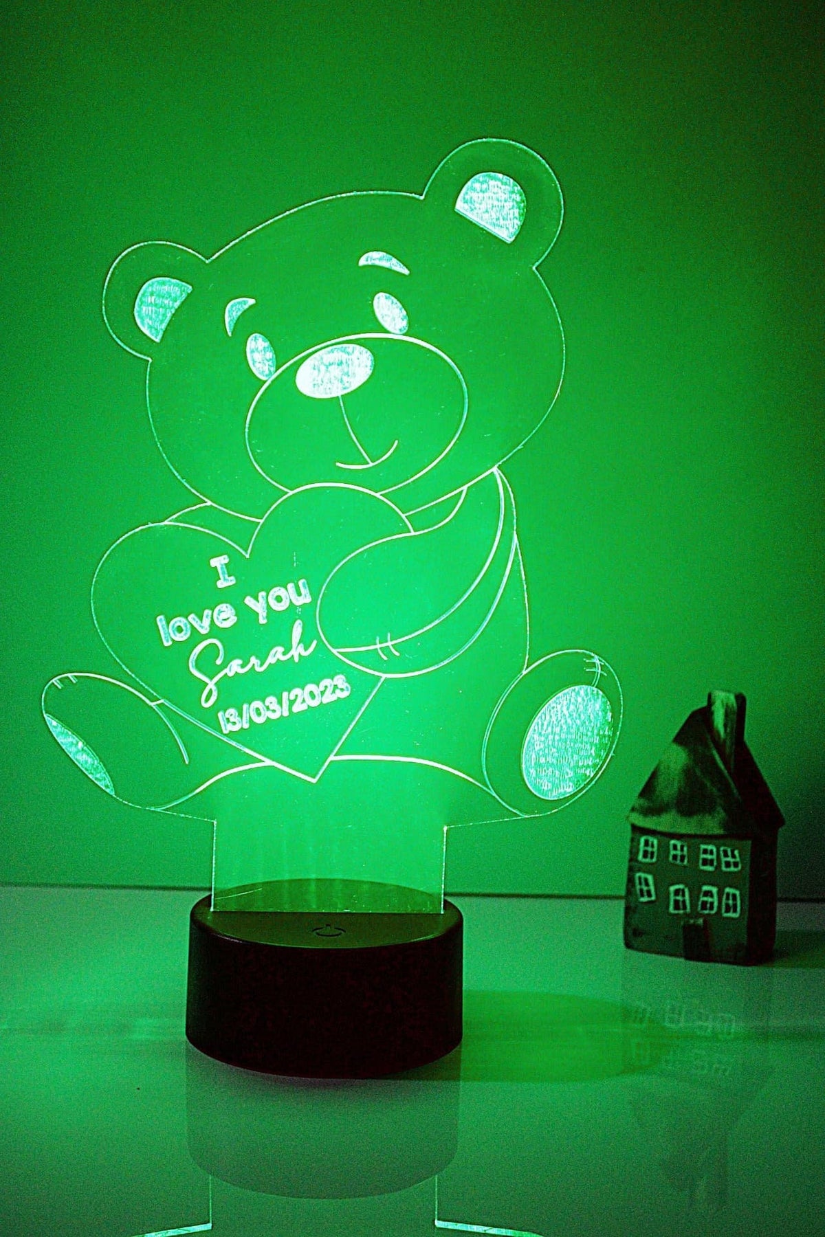Personalised LED Lamp - Valentine's Teddy