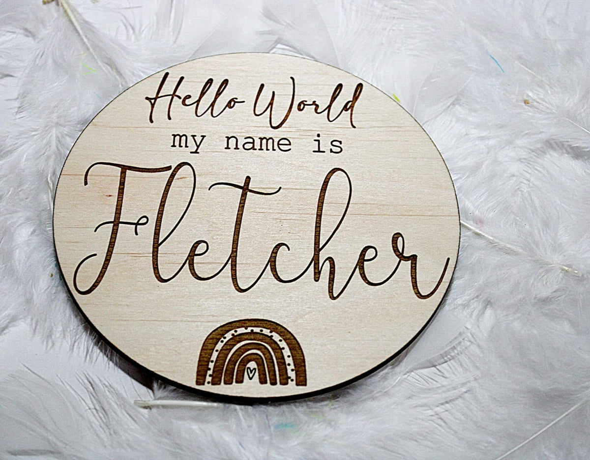 Personalised Baby Name Sign