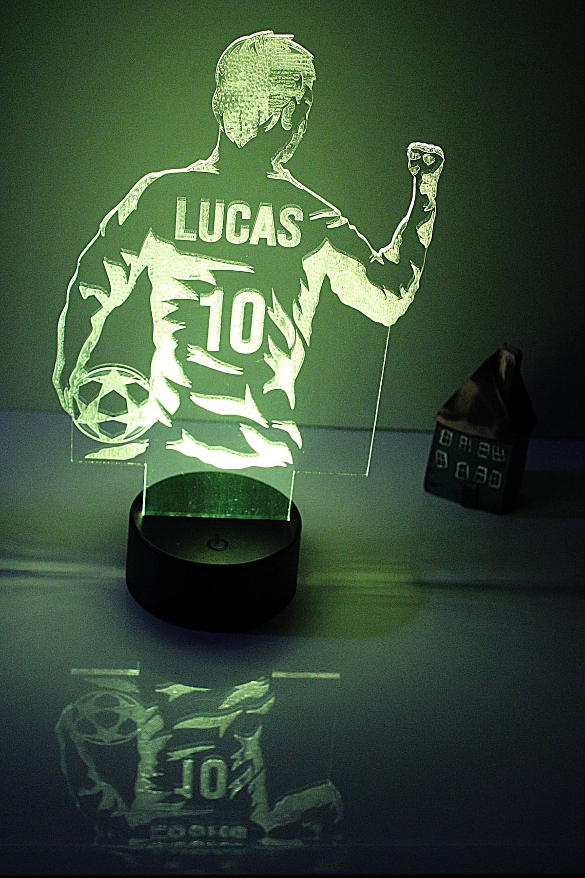 Personalised Football Night Light for Boys - Kids Bedroom Lamp Gift