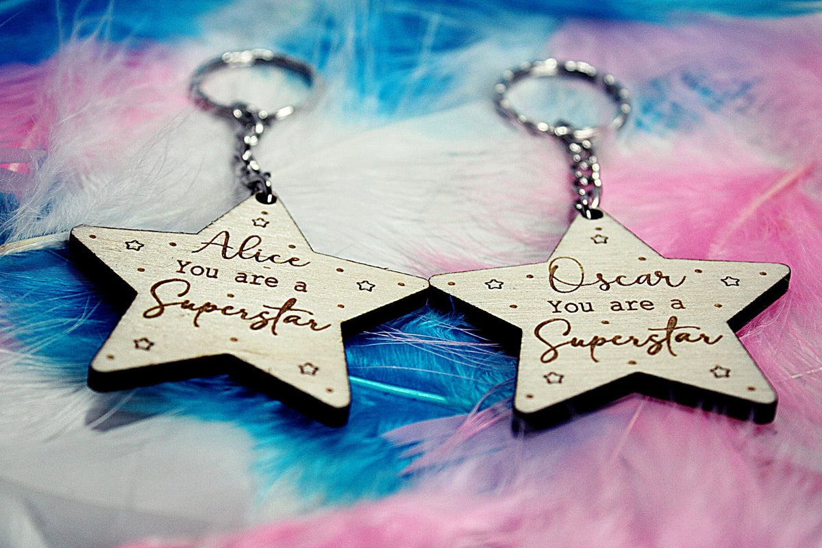 Personalised Class Name Keyring or Magnet 'You are a Superstar!'