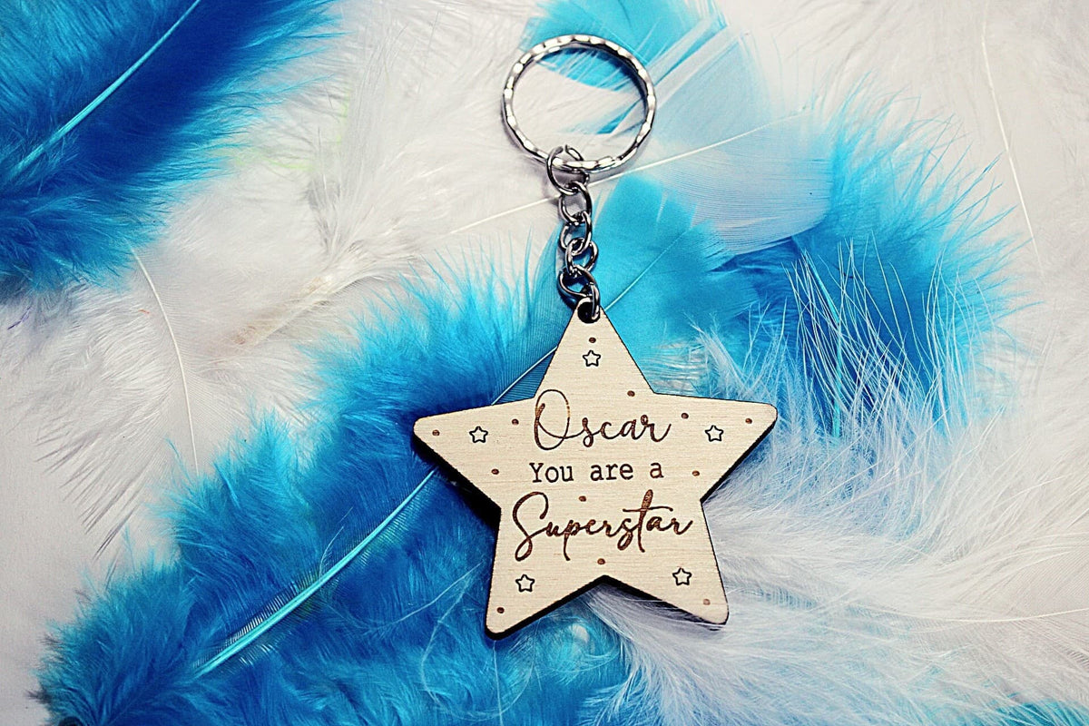 Personalised Class Name Keyring or Magnet 'You are a Superstar!'