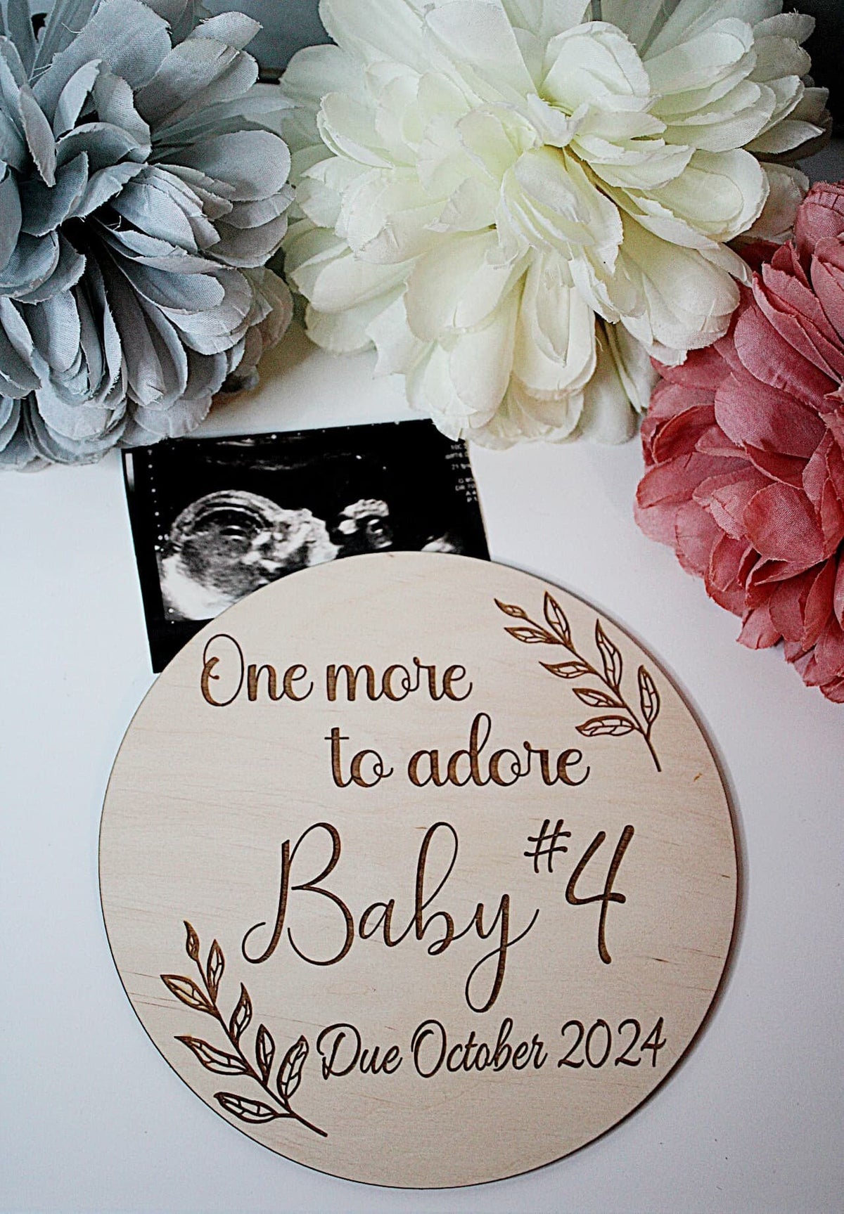 Custom Baby Name Sign, 'One more to adore'