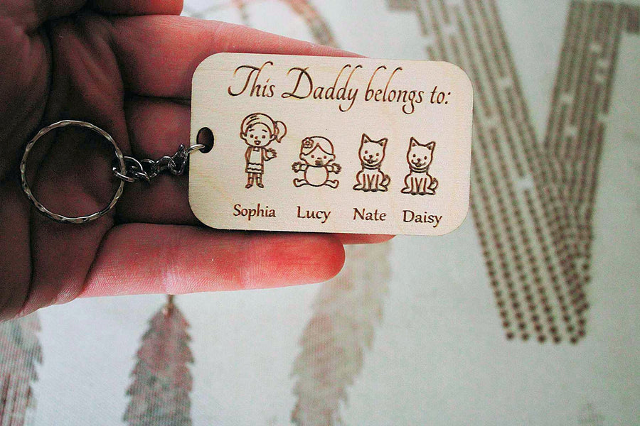 Personalised Keyring for Dad & Grandad - Father's Day Gift