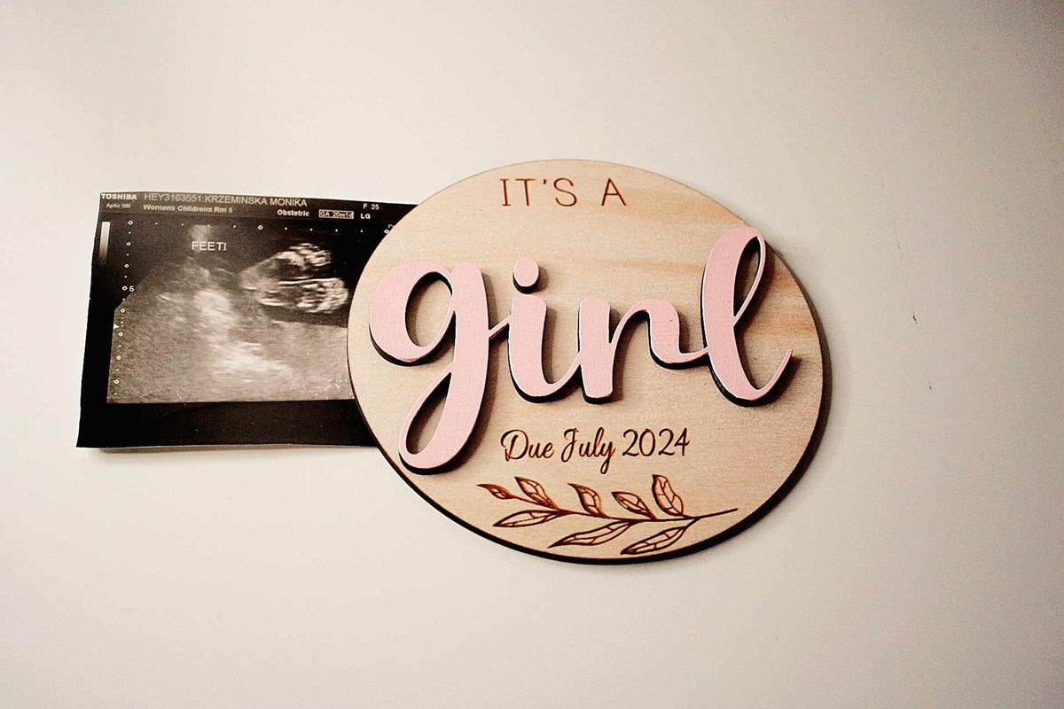 Double Sided Gender Reveal Plaque - It's a Boy