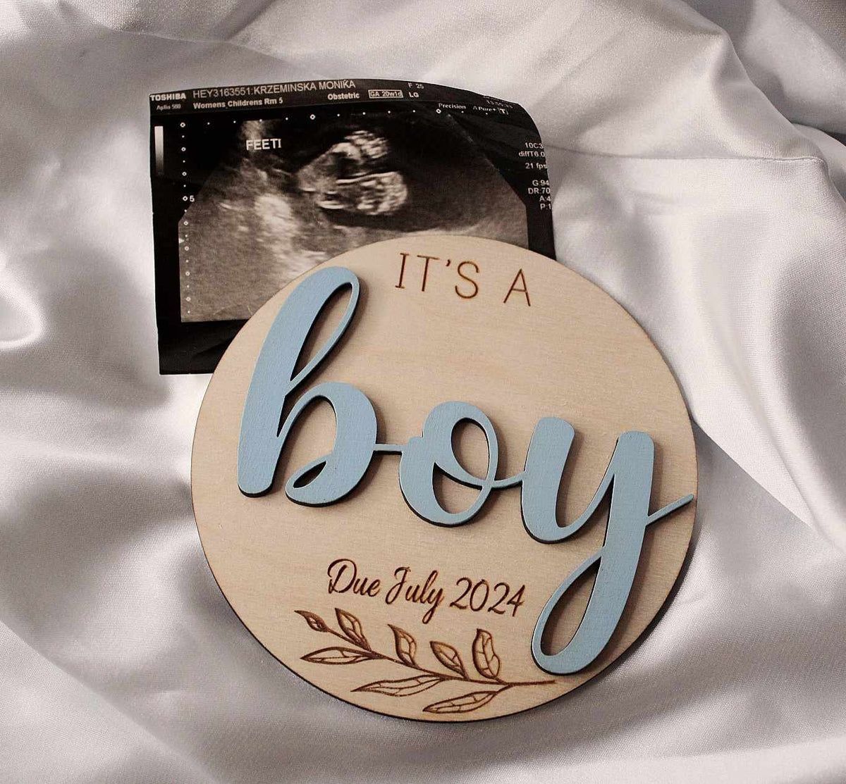 Double Sided Gender Reveal Plaque - It's a Boy