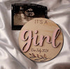 Double Sided Gender Reveal Plaque - It's a Girl