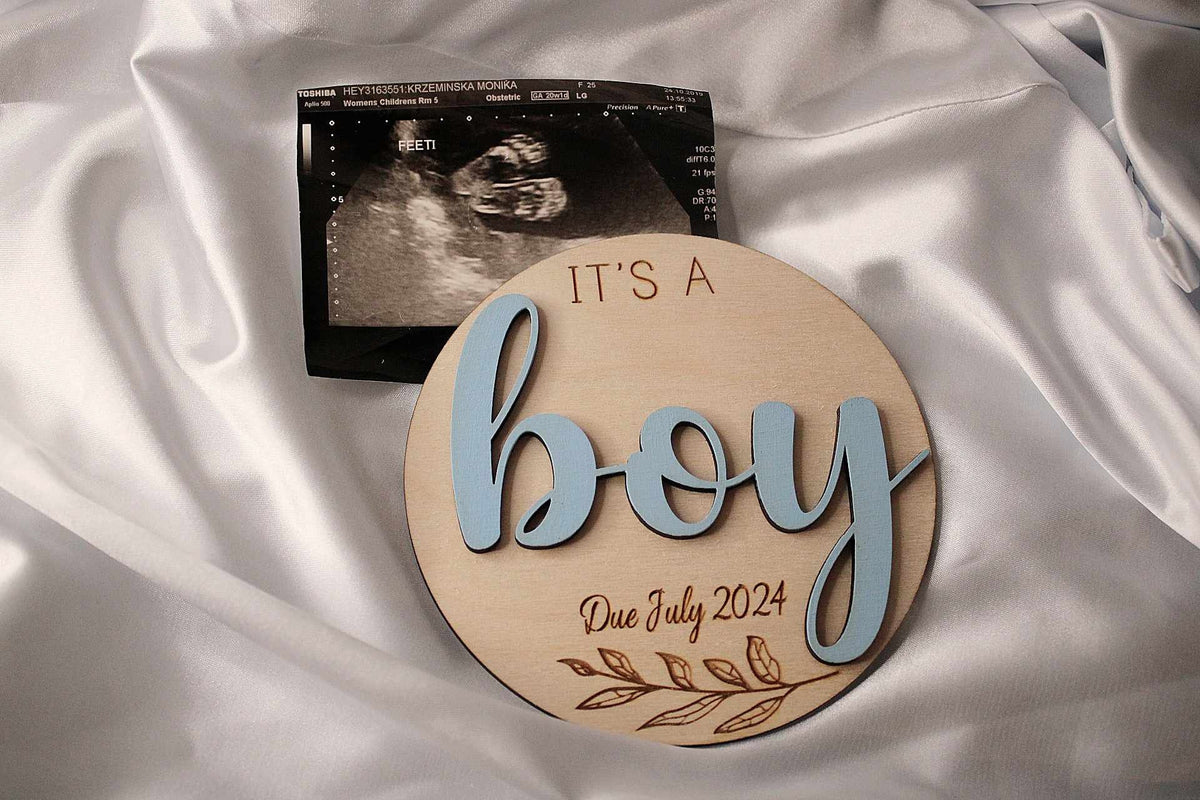 Double Sided Gender Reveal Plaque - It's a Girl