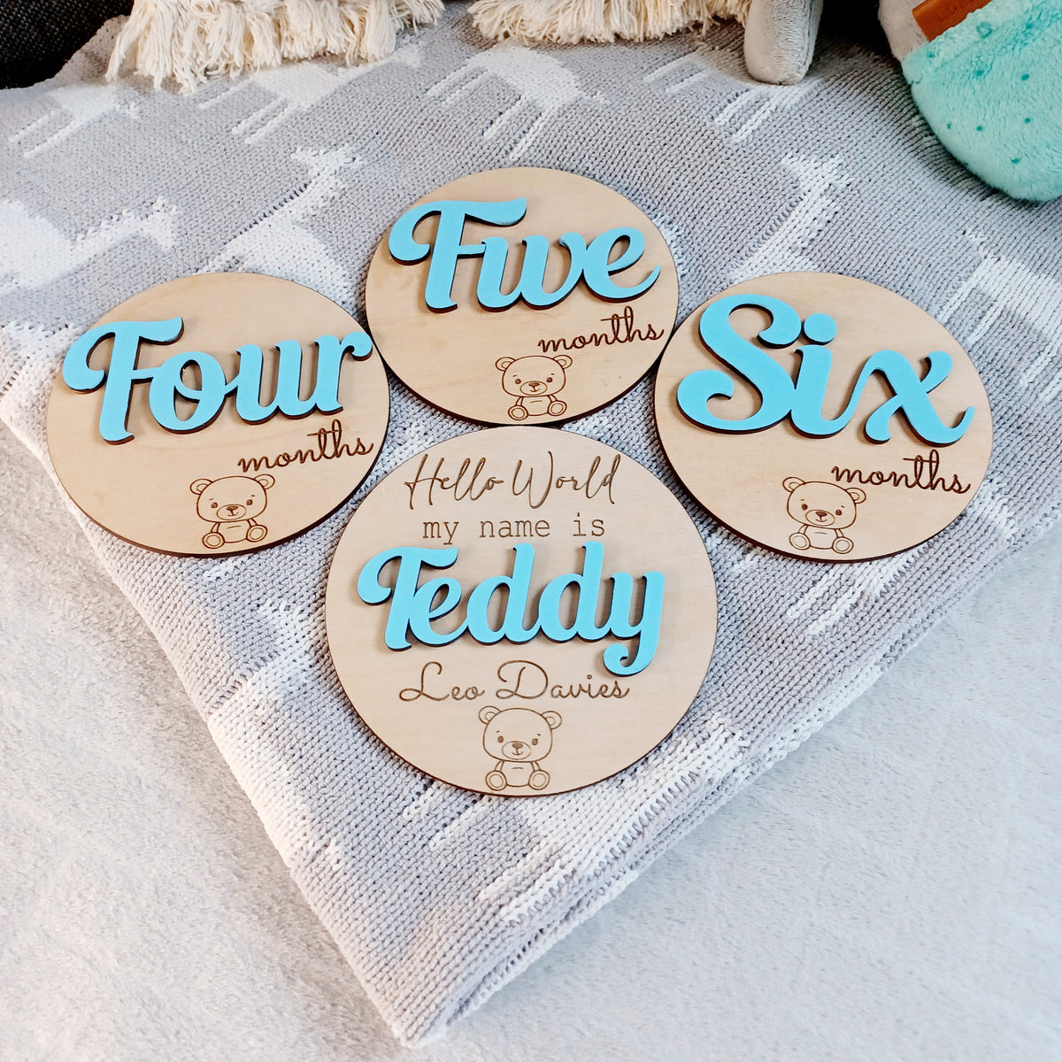 Wooden Baby Milestone Cards 4