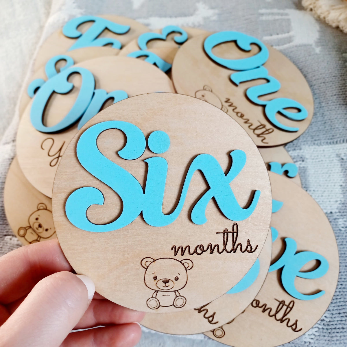 Wooden Baby Milestone Cards