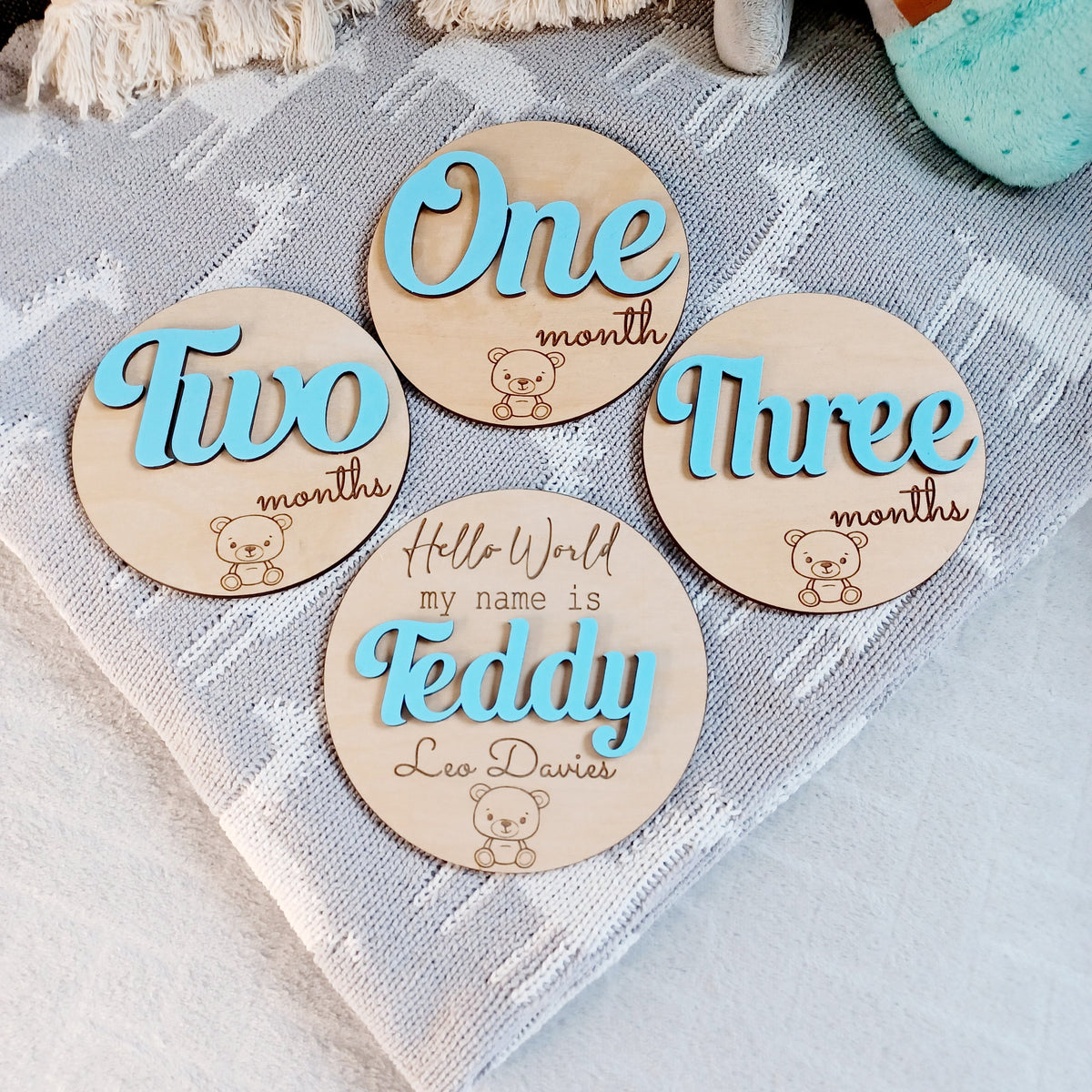 Wooden Baby Milestone Cards 3