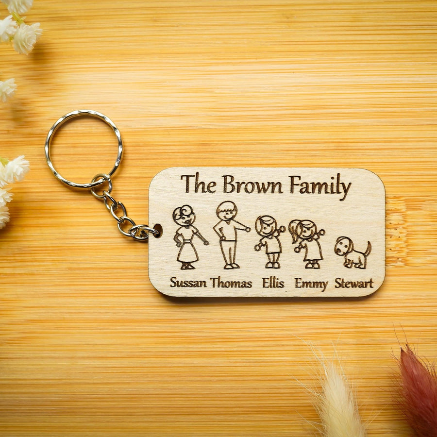 Personalised Family Keyring
