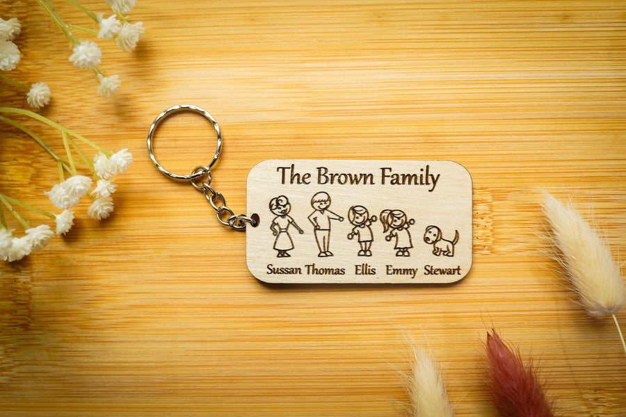 Personalised Family Keyring