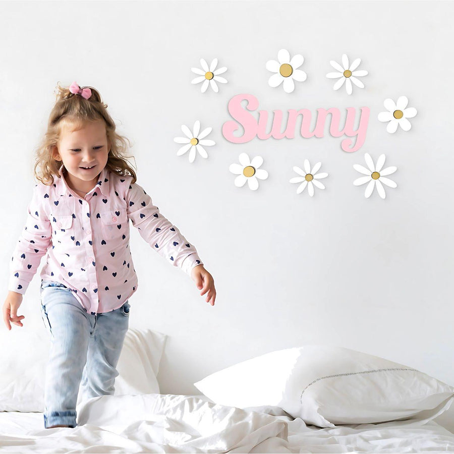 Personalised Wooden Name Sign for Girls
